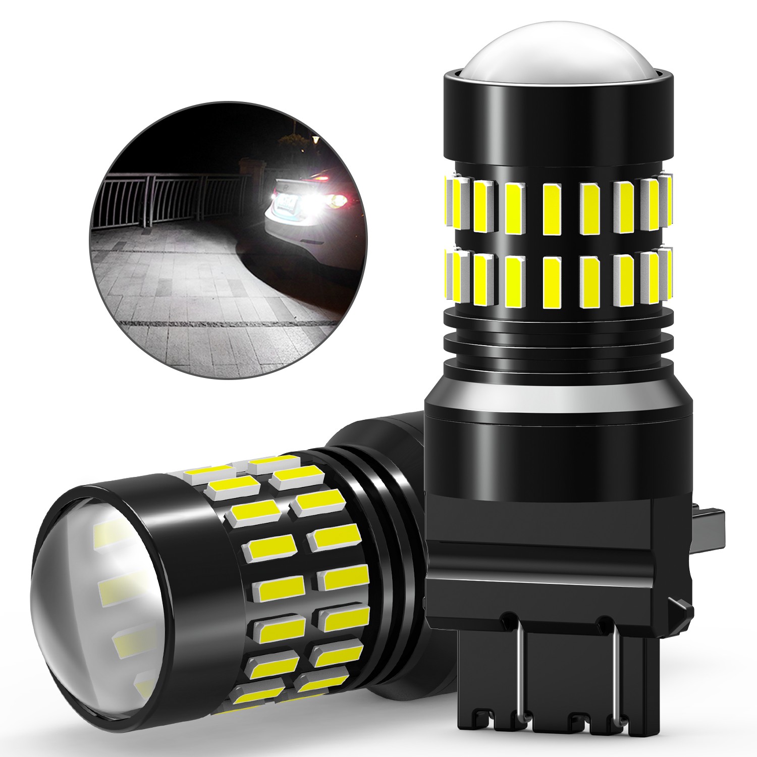 3157 3057A LED Backup Reverse Light Bulbs 6000K Super Bright White Canbus 2-20x