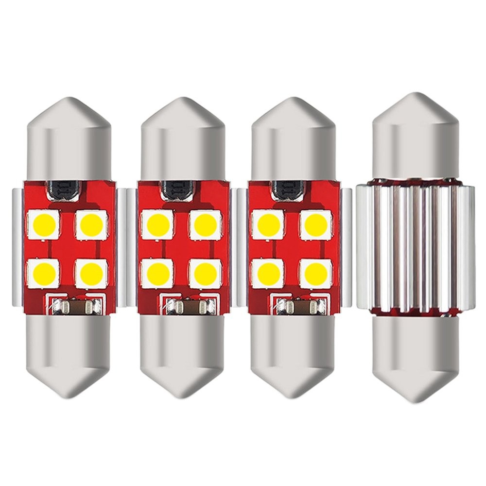 4x 31MM 16-SMD LED Car Interior License Plate Dome Map Light Bulbs Super White