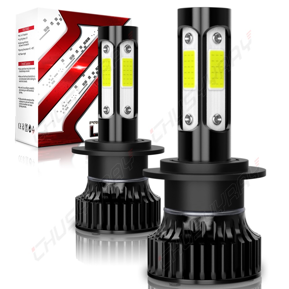 LED Headlight Combo H7+H7+H11 High Low Beam + Fog Light 6x Bulbs Kit 6000K White
