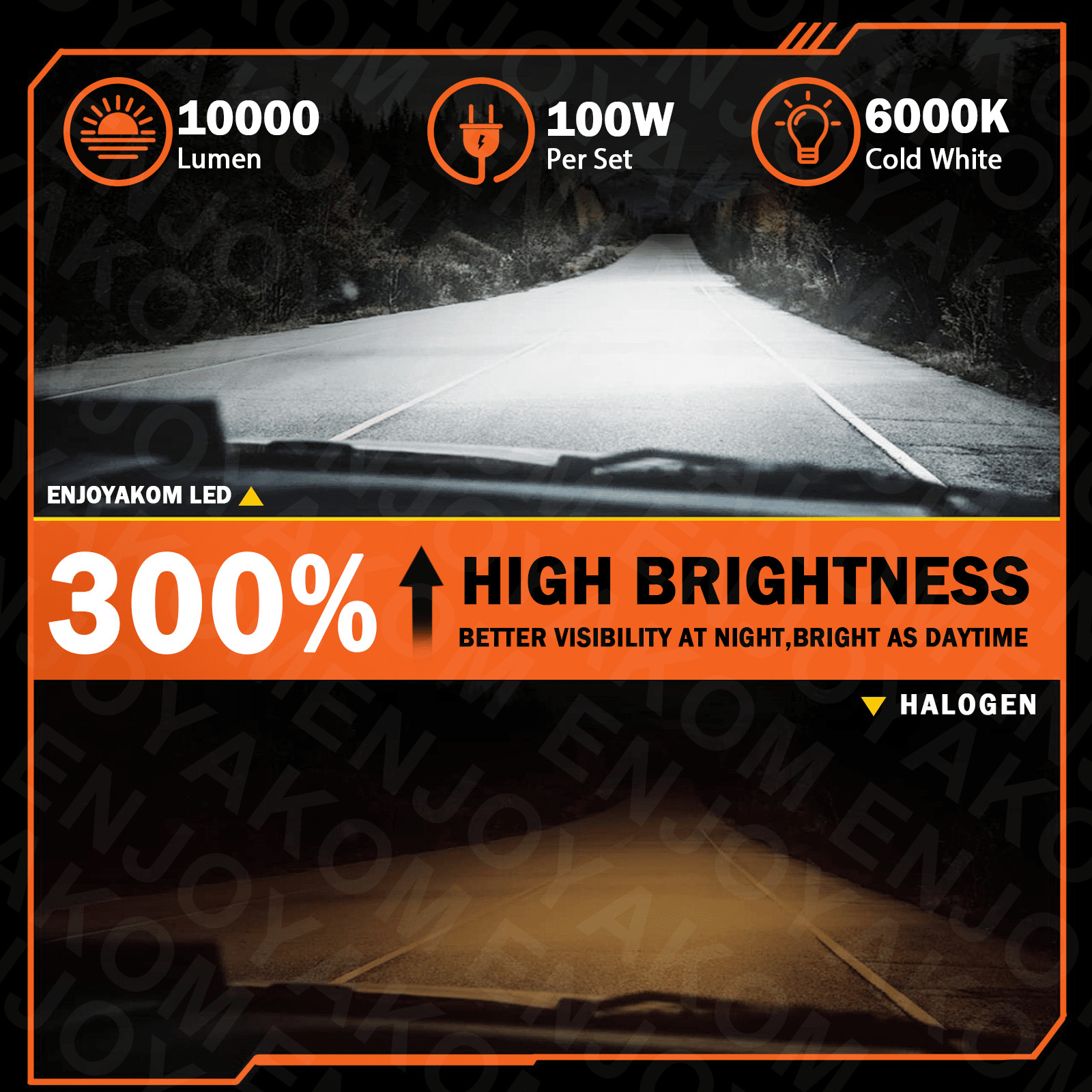 9005 H11 LED Headlights Bulb High Lo Beam For Chevrolet Silverado 1500 2007-2021