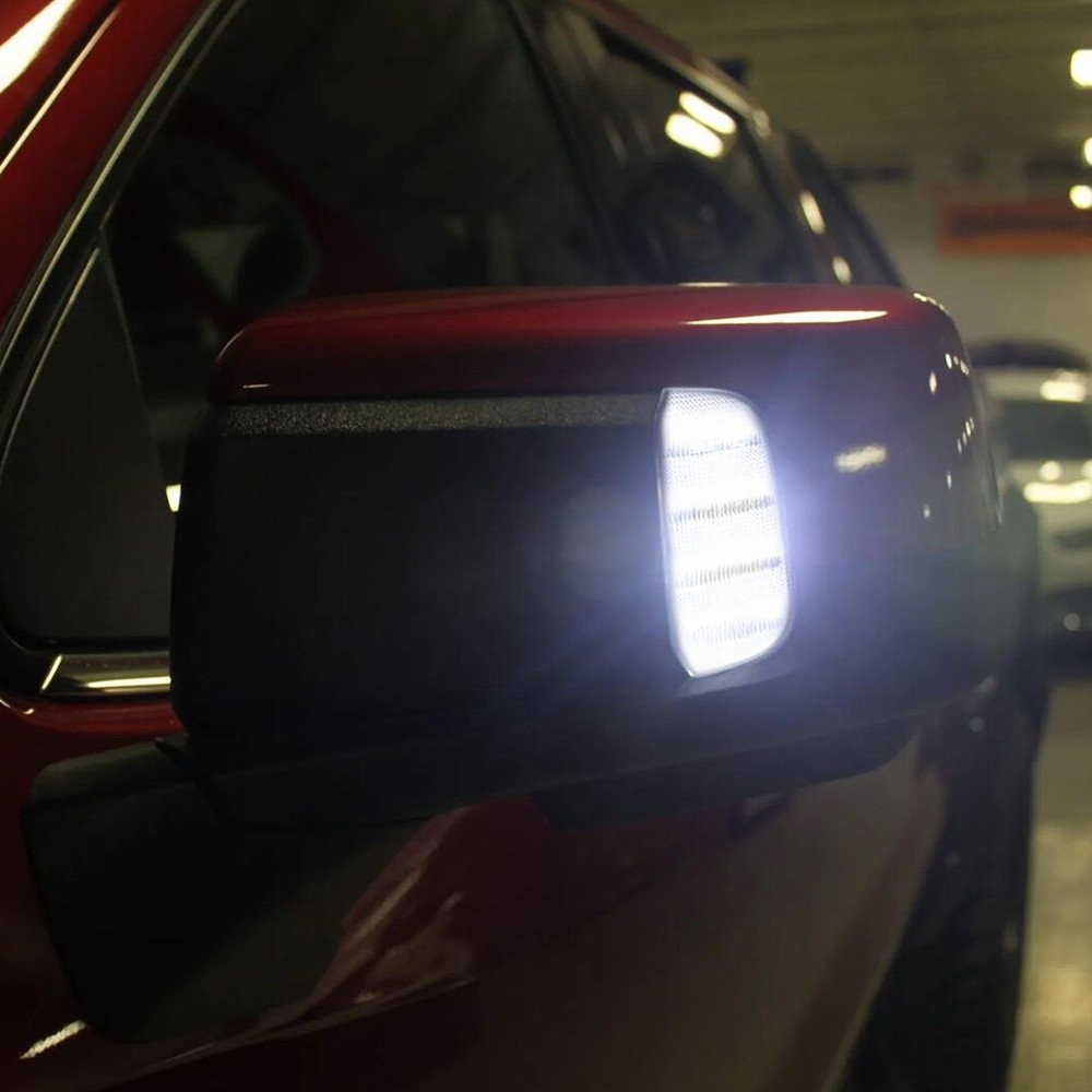 For 2019-2022 Chevrolet Silverado 1500 AUXITO Smokedn White Mirror Light EAQ