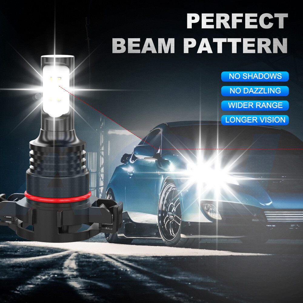 US 9012 LED Headlight High Low Beam H16/5202/2504 Fog Light Bulbs Kit 6000K 4pcs