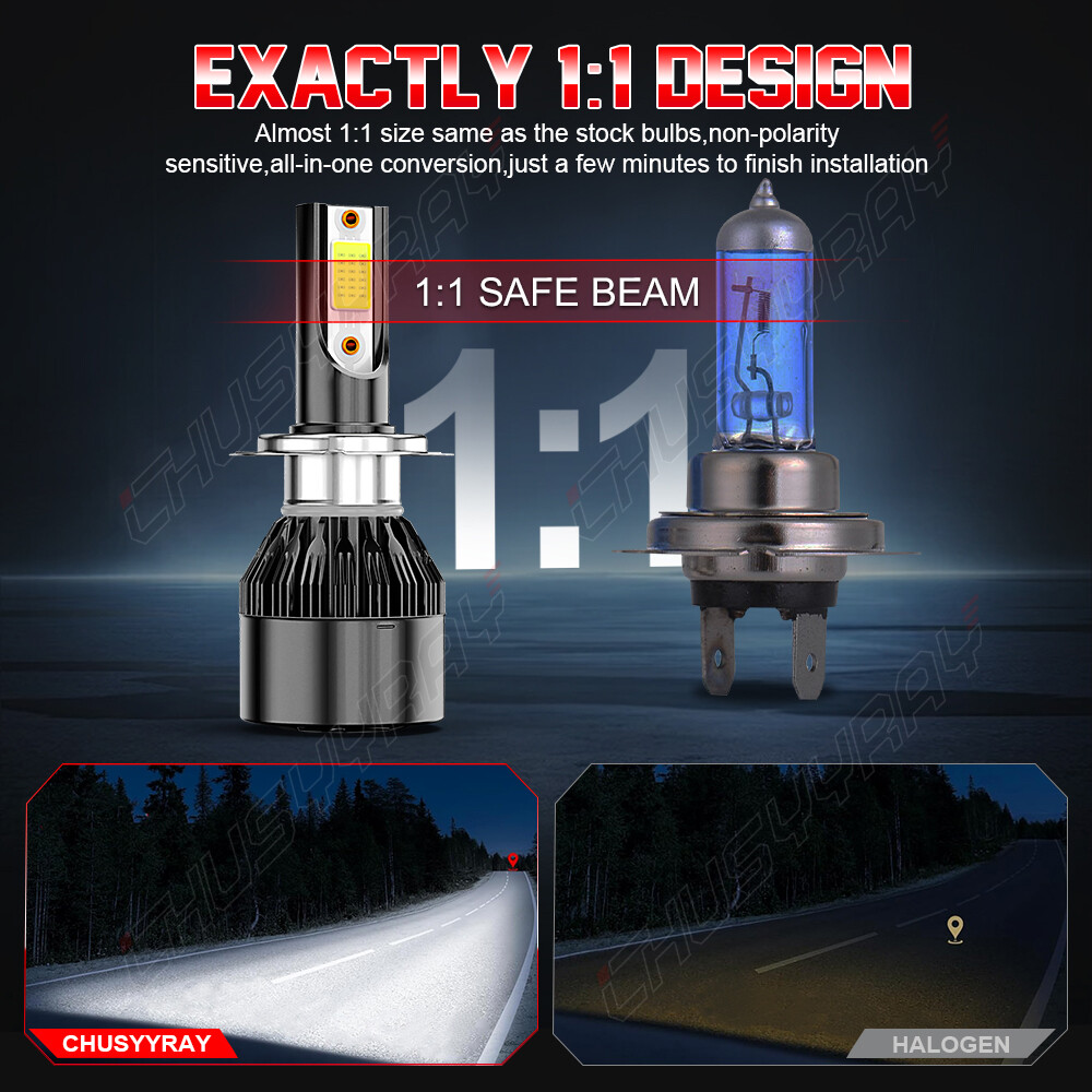 H7 H7 H11 6X LED Headlight Fog Light Bulbs For Mercedes-Benz ML350 2003-2015
