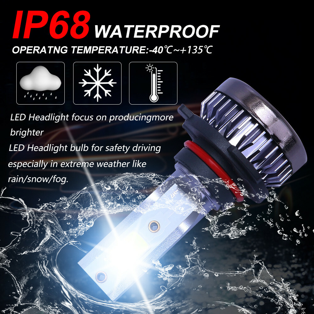 Combo 9005 9006 LED Headlight Set for Chevy Silverado Tahoe 1999-2006 Hi/Lo Beam