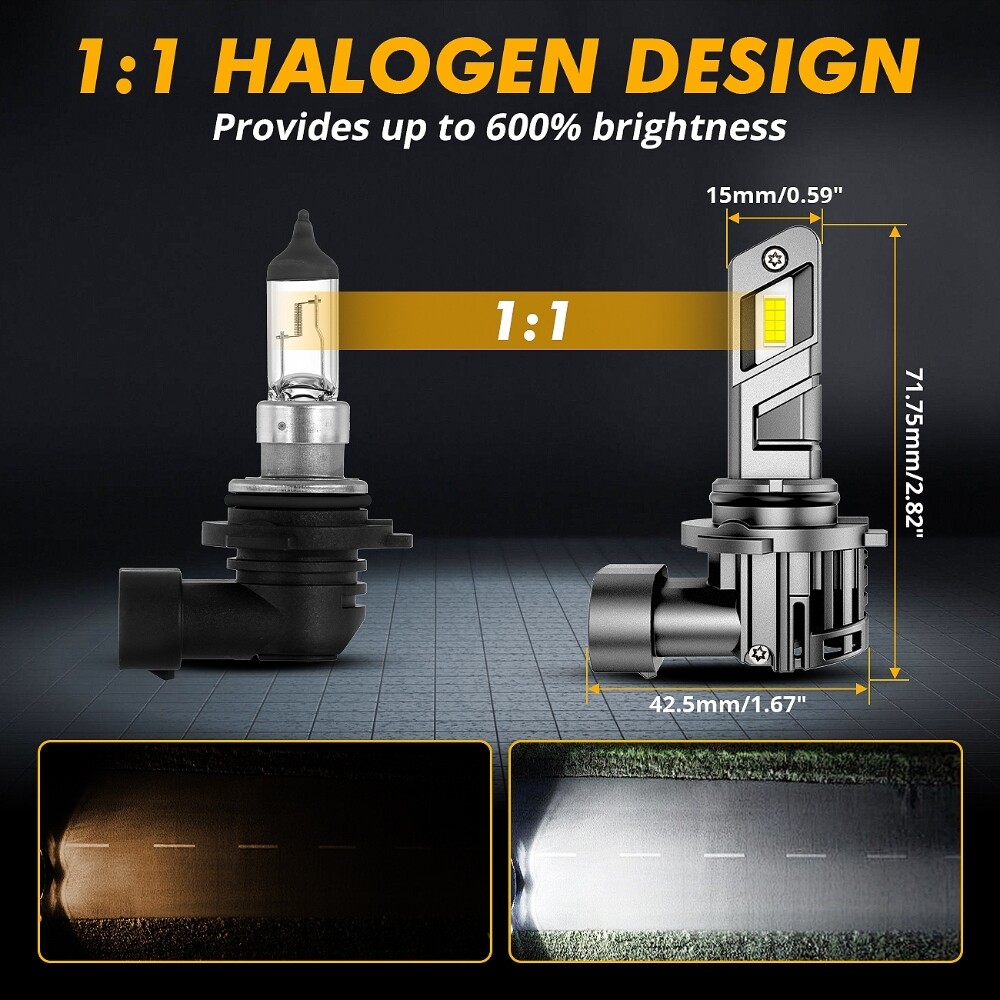 AUXBEAM 9004 9005 9006 9007 9012 H4 H7 H11 H13 LED Headlight Bulbs 70W 25000LM