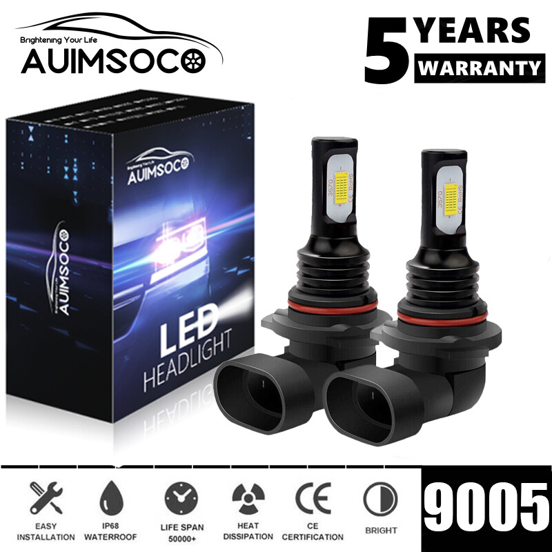 9005 LED Headlight Bulb Conversion Kit High Low Lamps 6000K Super White Bright