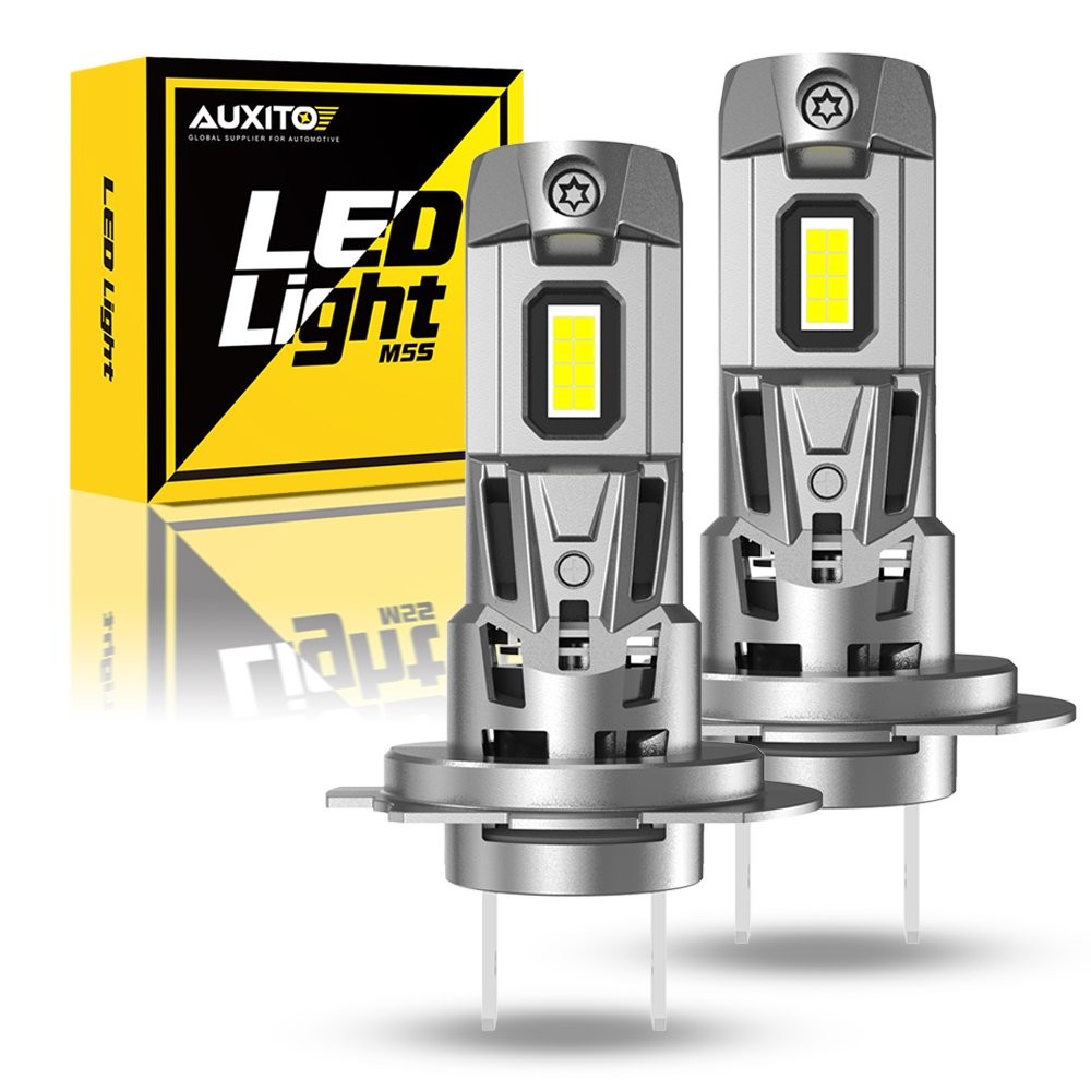 AUXITO 44000LM White H7 LED Headlight High Low Beam 6 Brighter 120W CANBUS D