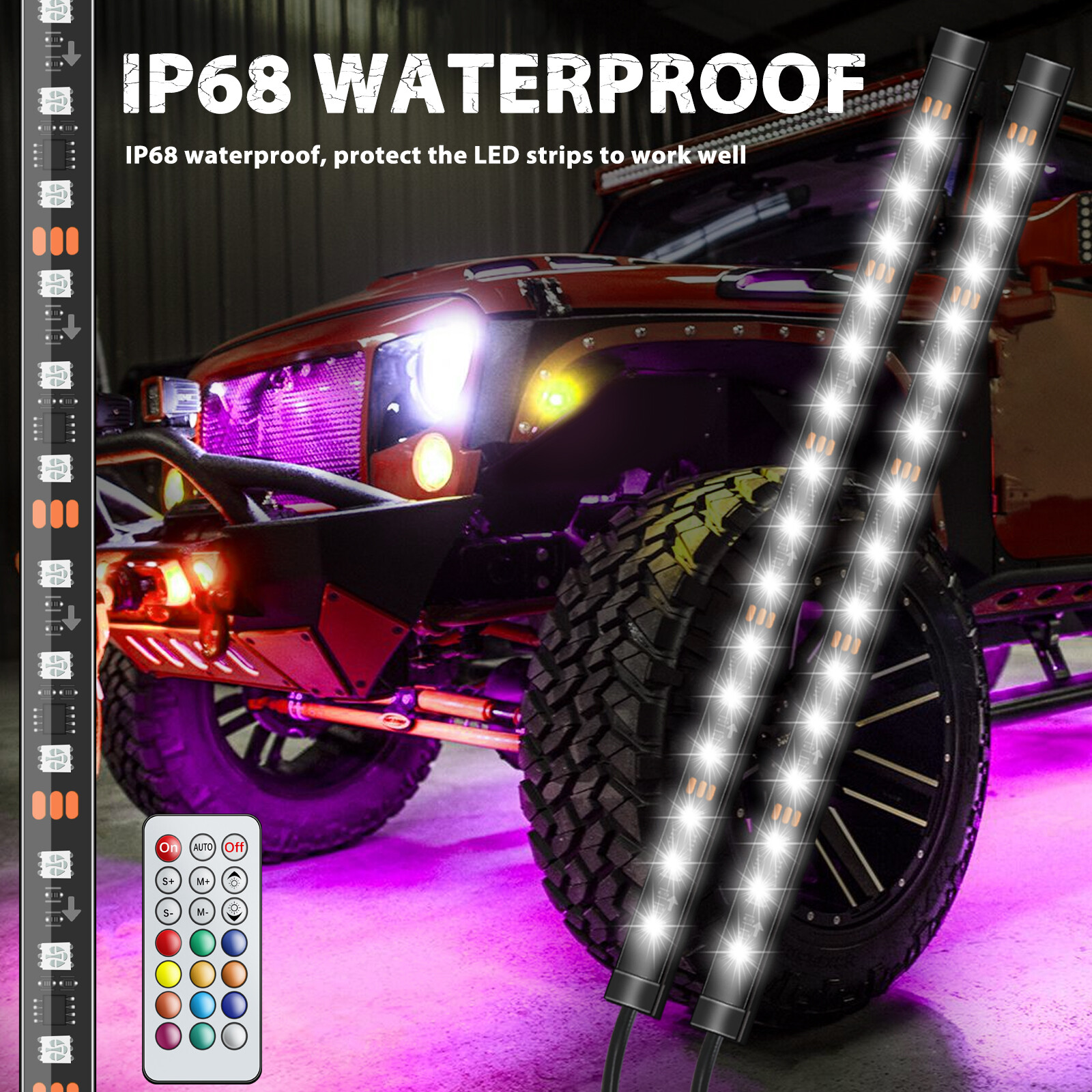 Car Underglow Strip Flowing LED RGB Neon Colorful Light For LEXUS IS250 IS300