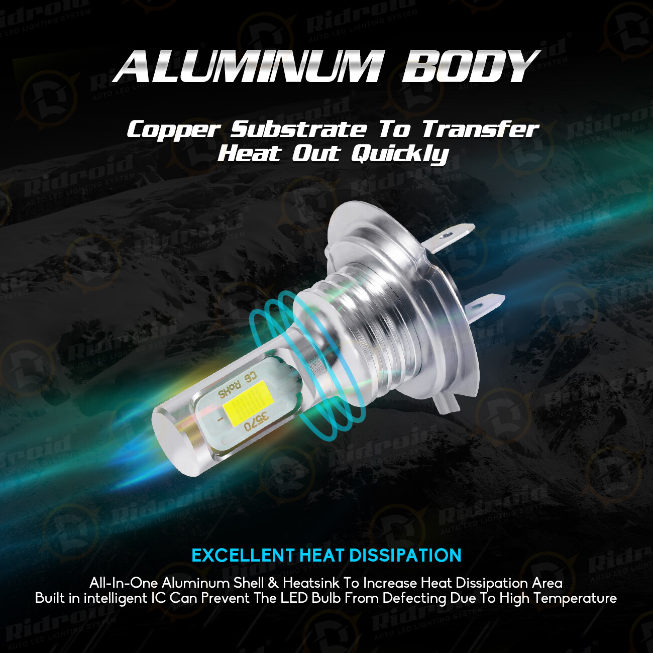 200W 8000LM H7 LED Headlight Kit Bulbs High-Low Beam Bulb 6500K Lamp White