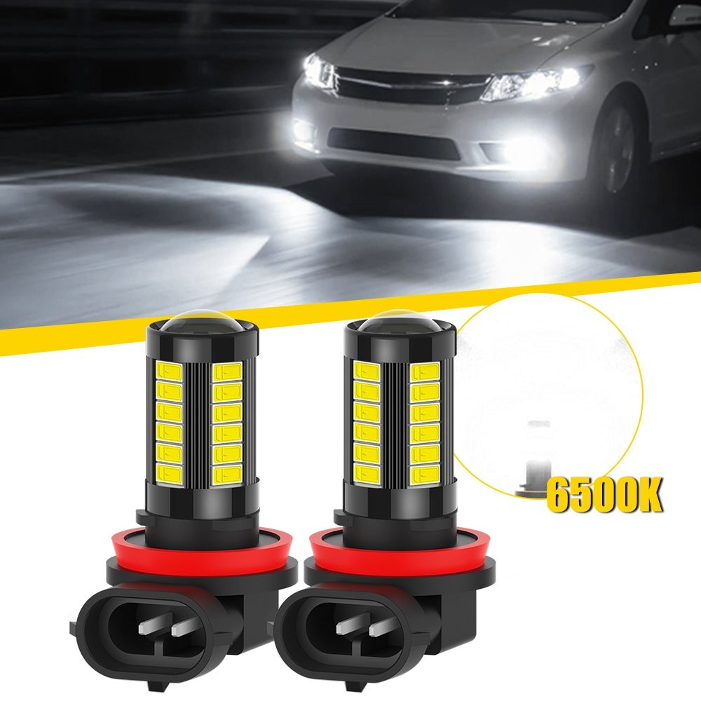 2X AUXITO 5630SMD LED Fog Driving H11 Light H16 H8 Super 6000K Bright Bulbs EI