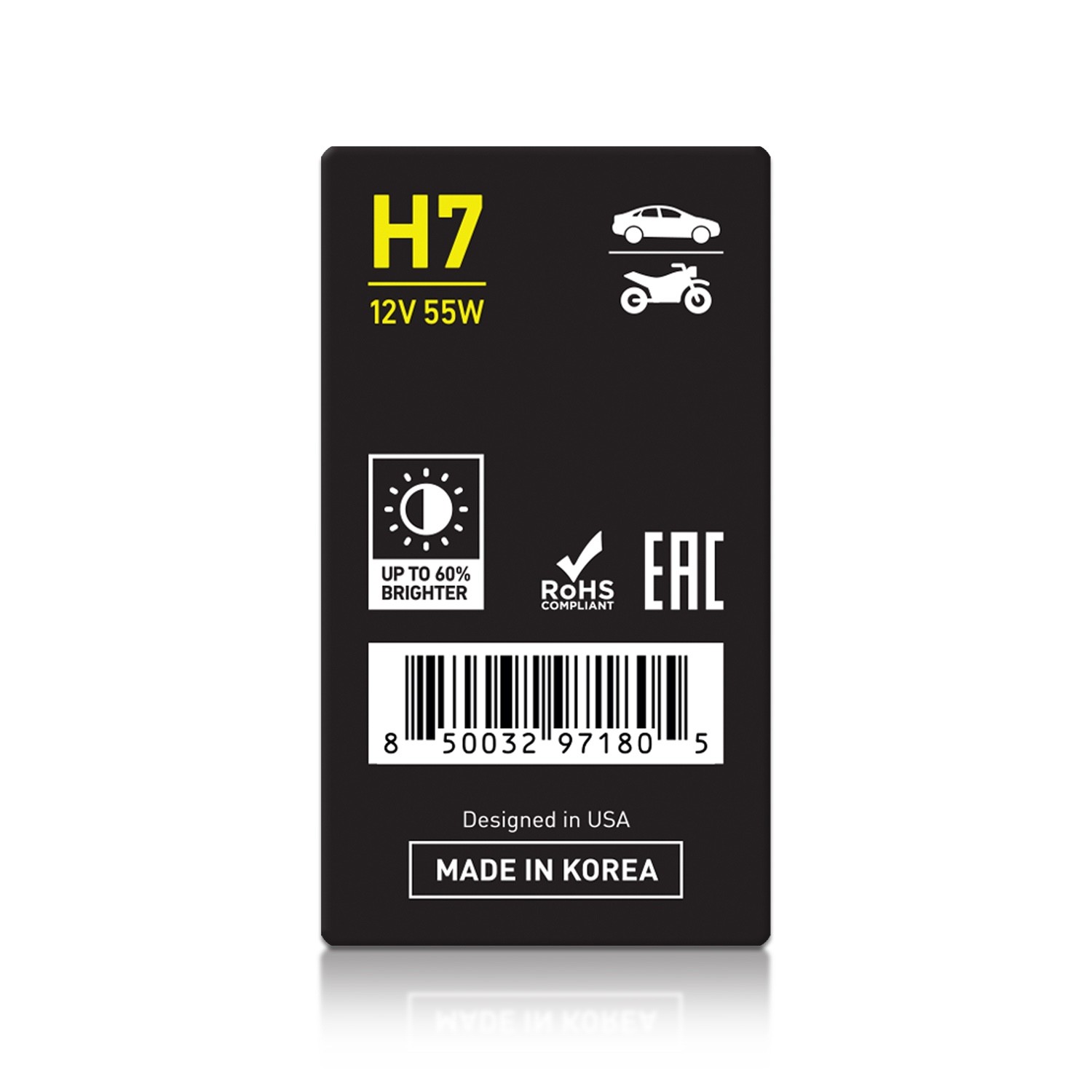 10X DAMA Standard Plus H7 High Low Fog 3400K 1600lm DOT Street Legal Fleet Bulk