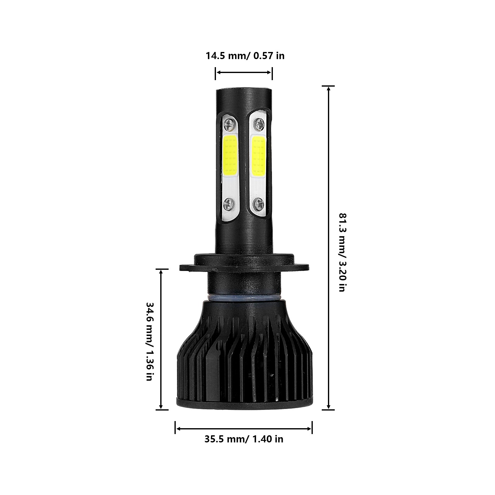 For Volkswagen Tiguan 2018-2025 4-sides H7 H7 LED Headlight High Low Beam Combo