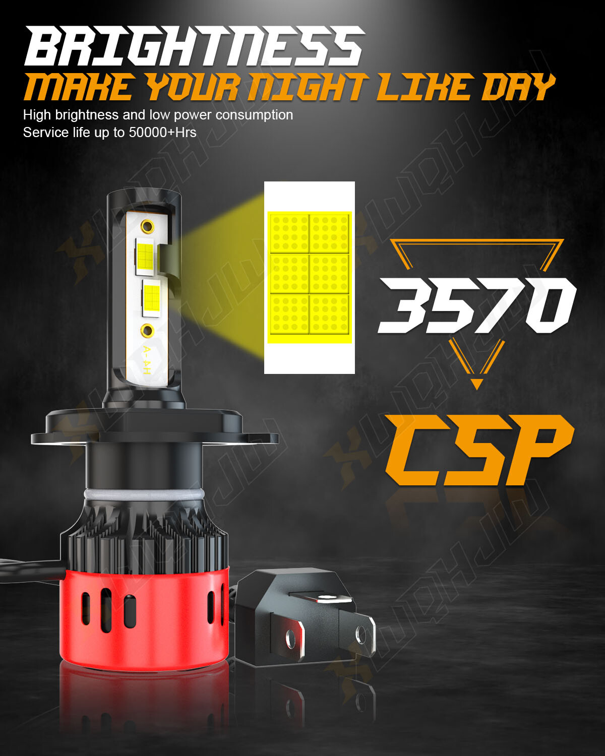 H4 9003 HB2 LED Headlight Bulbs Conversion Kit High Low Beam Replace Halogen