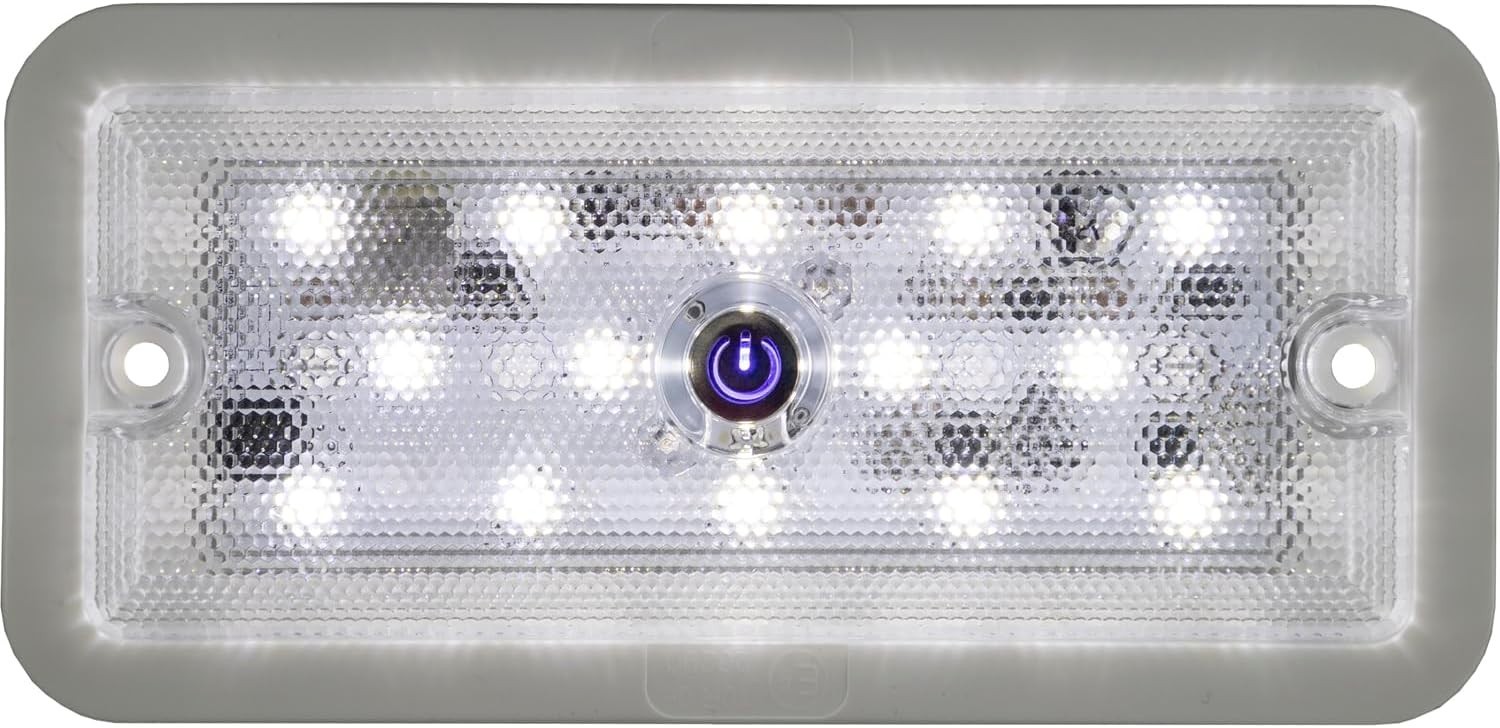 Buyers 5626337 5.8 Inch Rectangular LED Interior Dome Light with Built-In Switch