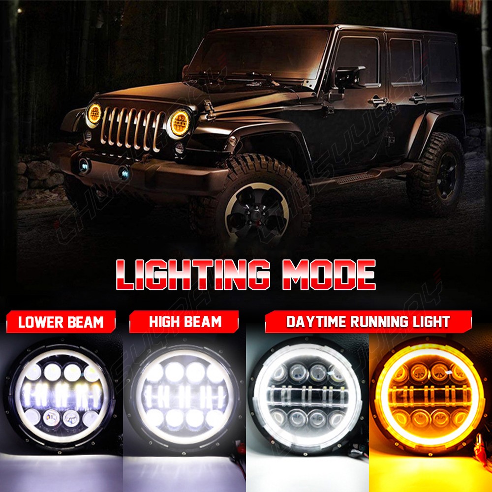 DOT 7″ Round HI/Lo Beam LED Headlights Fit Chevrolet 1962-1980 C10 Pickup Truck