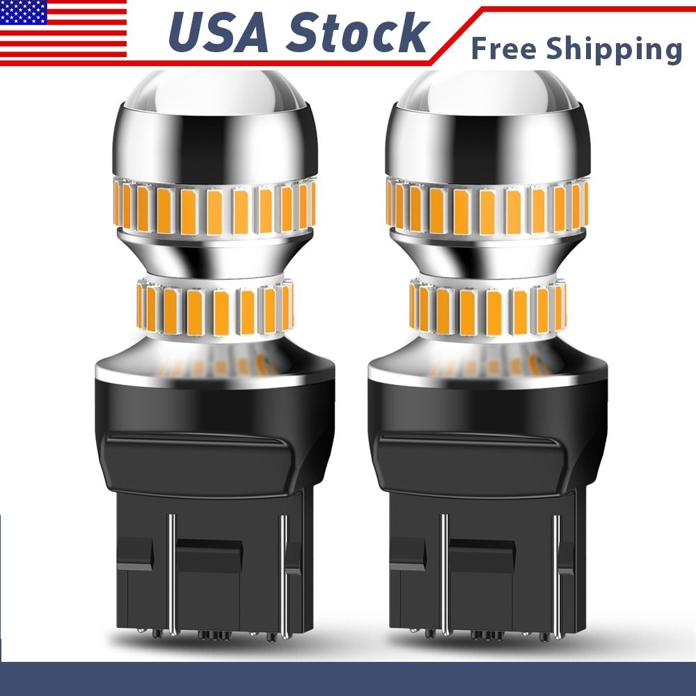 AUXITO 7440 LED Bulbs Amber for Turn Signal Lights 54smd CANBUS 7441 7443 2/4x