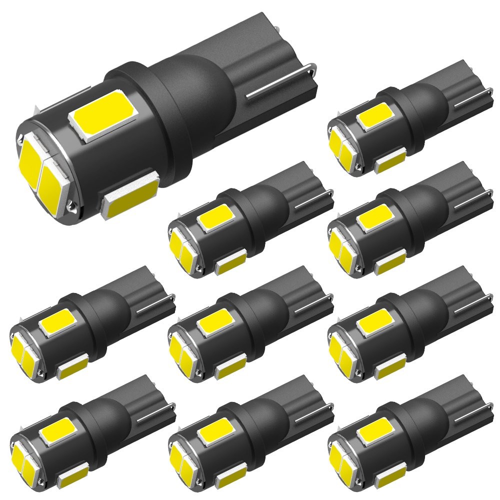 AUXITO T10 6-SMD Bulb LED Super Bright White Interior Light 194 168 2825 W5W B