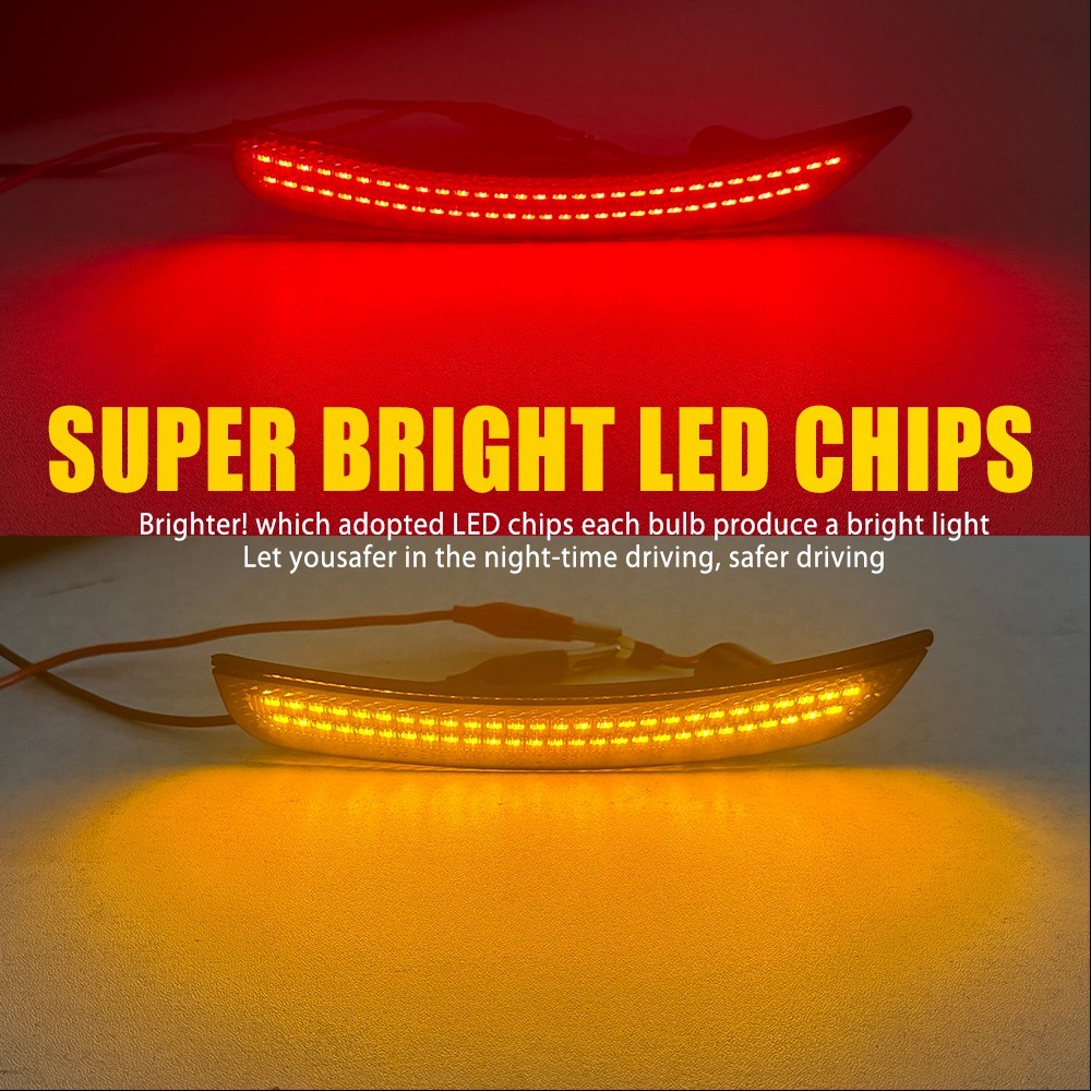 Smoked Front/Rear Wheel Arch Side Marker Lights For 2012-2019 Fiat 500 Amber Red