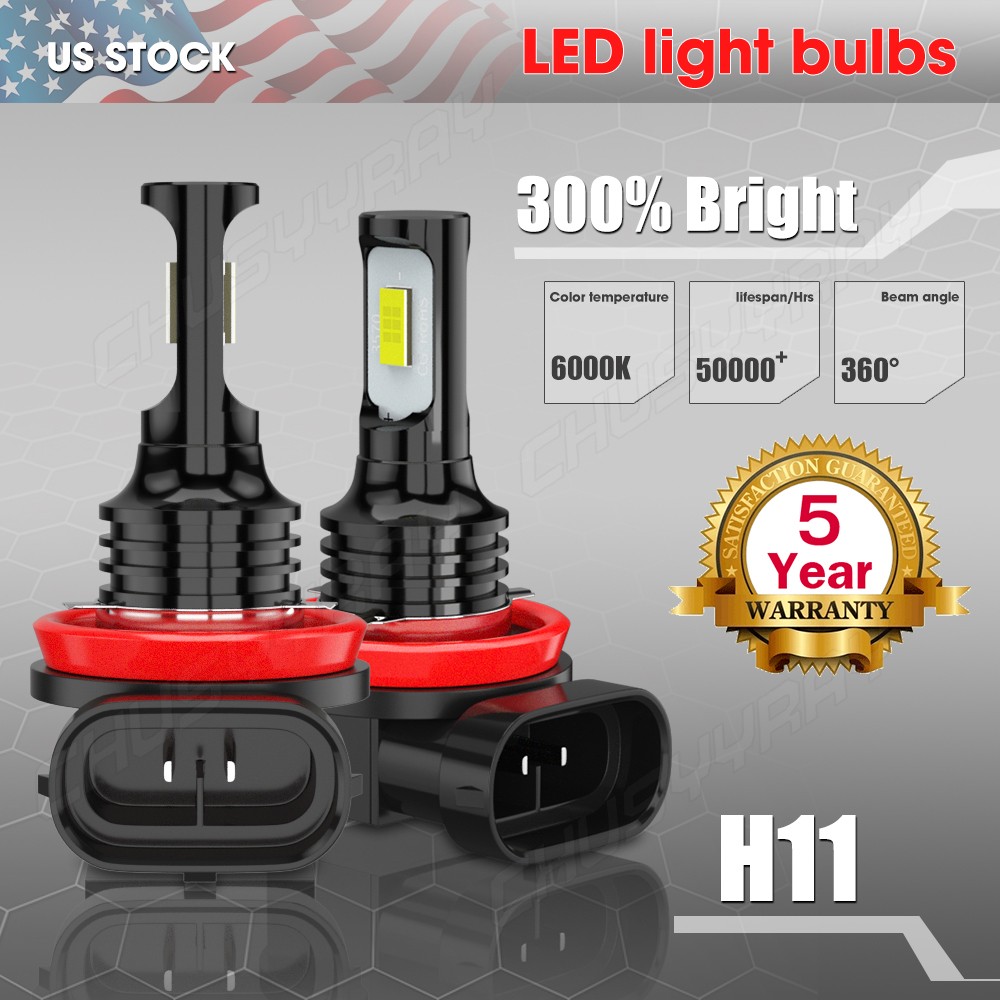 FIT Toyota Corolla 2009-2013 2014 2015 2016 6000K White H11 LED Fog Light Bulb