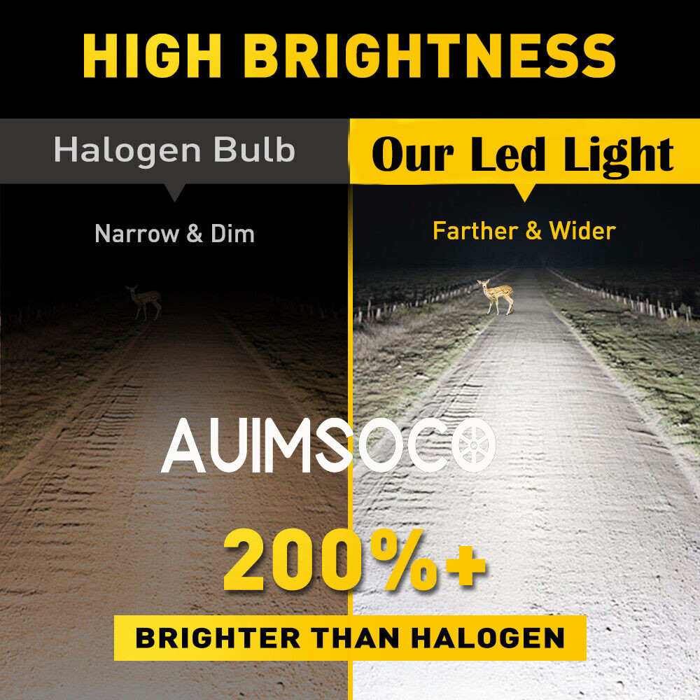 9005 LED Headlight Bulbs 8000K White High Beam HB3 330000LM 2x For Sport Utility