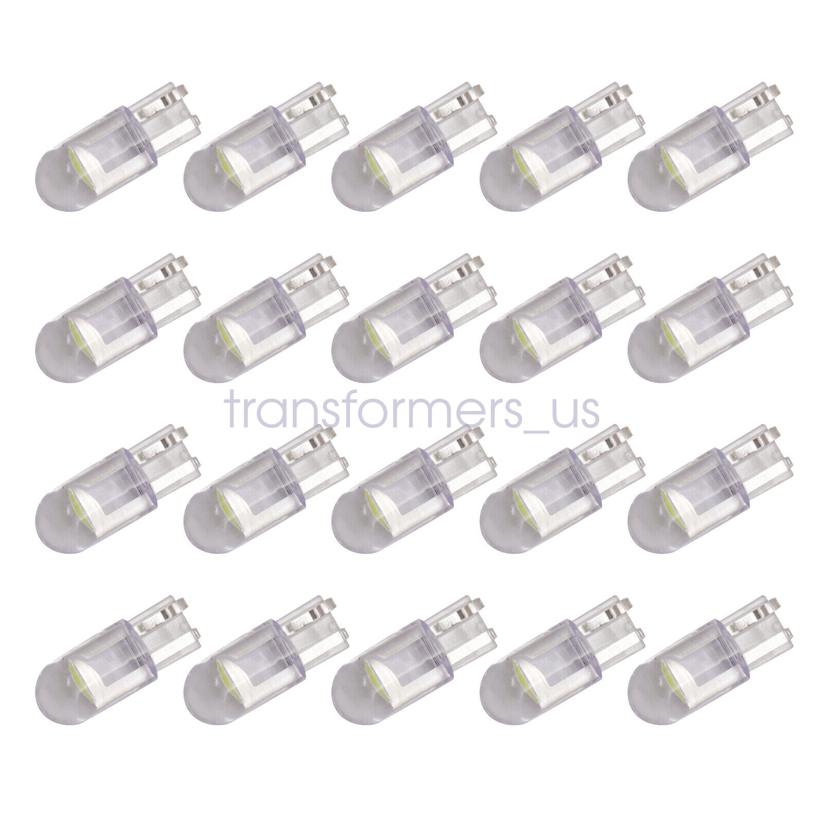20Pc White T10 194 168 W5W 2825 LED License Plate Interior Light Bulb 6000K