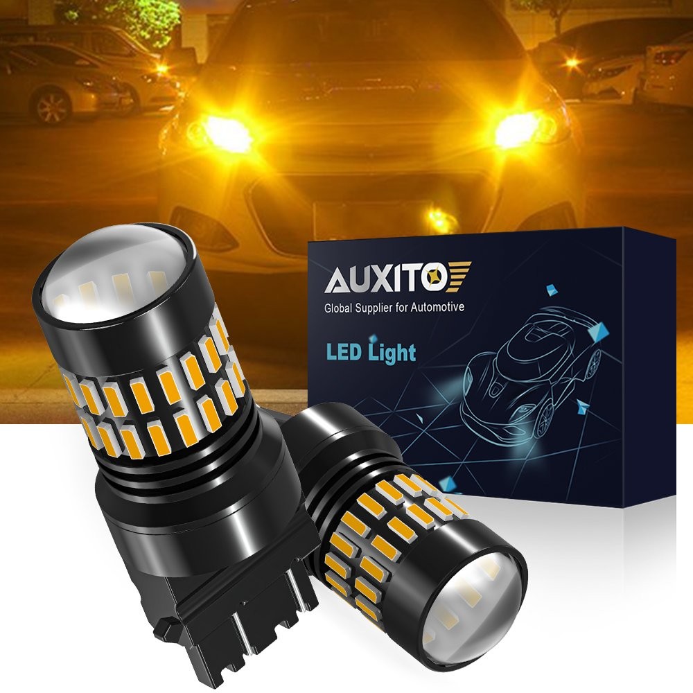 AUXITO 3157 4057 3156 LED Front Signal Light Bulbs Red/White Error Free Canbus