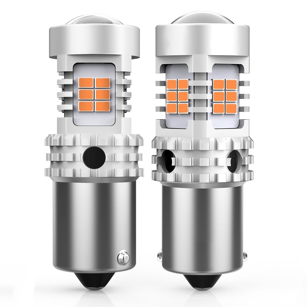 BAU15S Amber LED Turn Signal Light Bulbs High Power CANBUS Free Return 2/4x