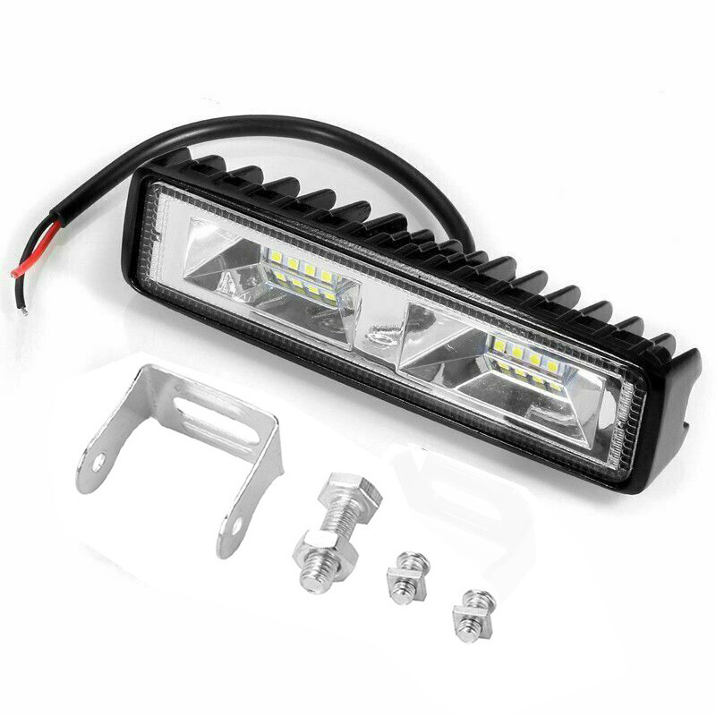 2x 6inch 48W LED Work Light Bar Flood Fog Lamp Offroad Driving Truck SUV ATV