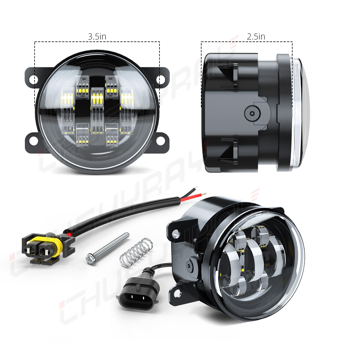 Pair LED Fog Lights Driving Lamps For 2016-2021 Honda Civic Front Left & Right