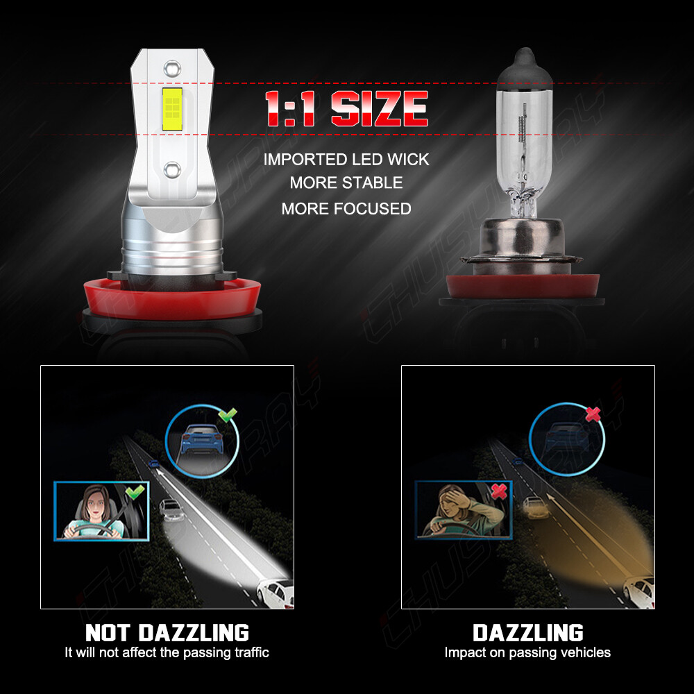 For BMW X5 2002-2004 6X LED Headlight High Low Beam + Fog Lights Bulbs Combo Kit