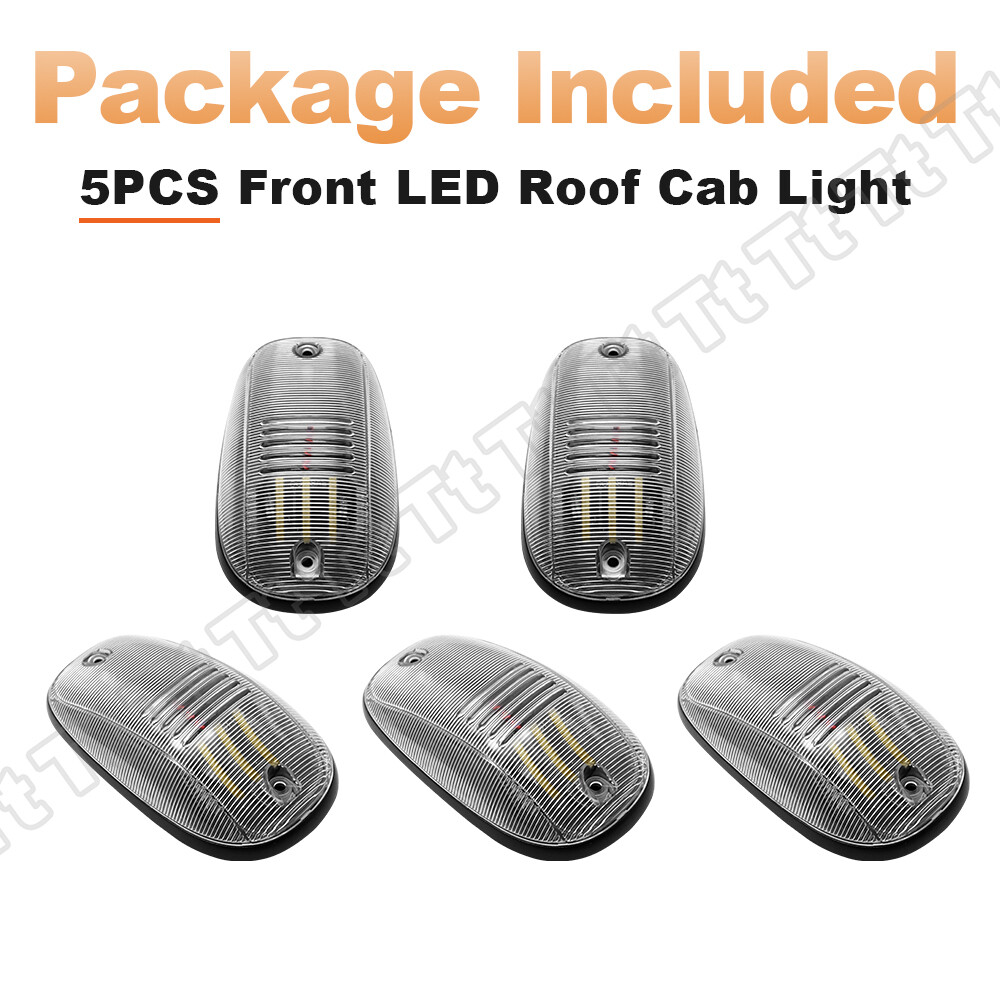 For 2003-2018 Dodge Ram 1500 2500 3500 Truck White LED Cab Roof Marker Lights 5x