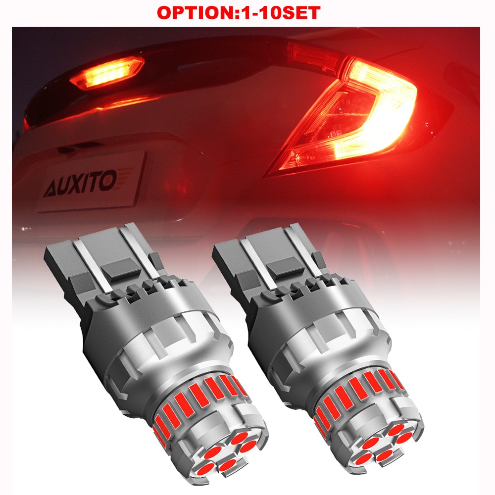 AUXITO 7443 7440 Brake Tail Stop Light Red Flash Strobe Blinking LED Bulbs US