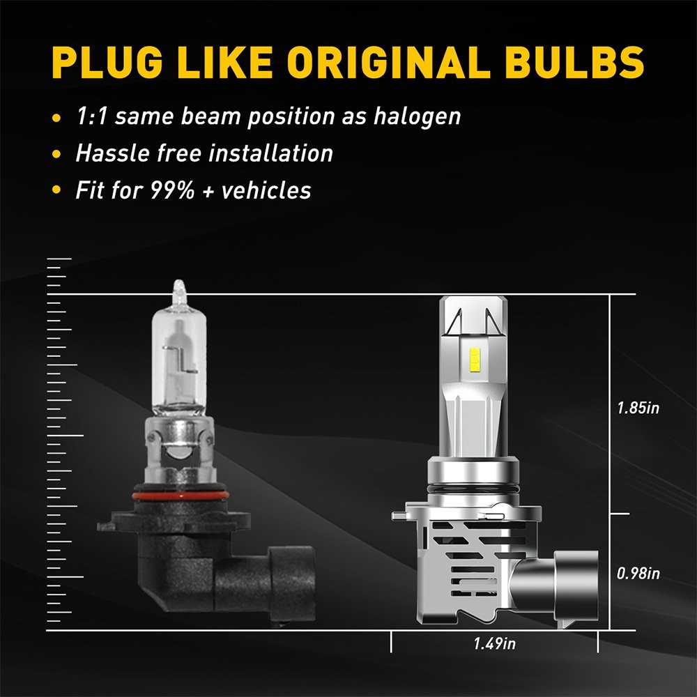 AUXITO 9006 HB4 LED Headlight Bulbs Kit Low Beam Lights 80000LM 6500K White