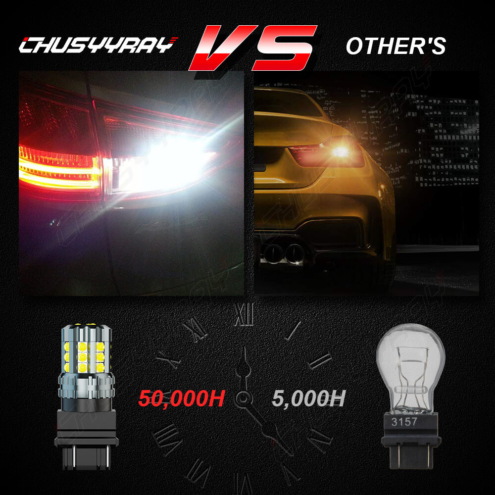 1400LM White 3157 LED Reverse Backup Light Bulbs for 2005-2010 Chrysler 300