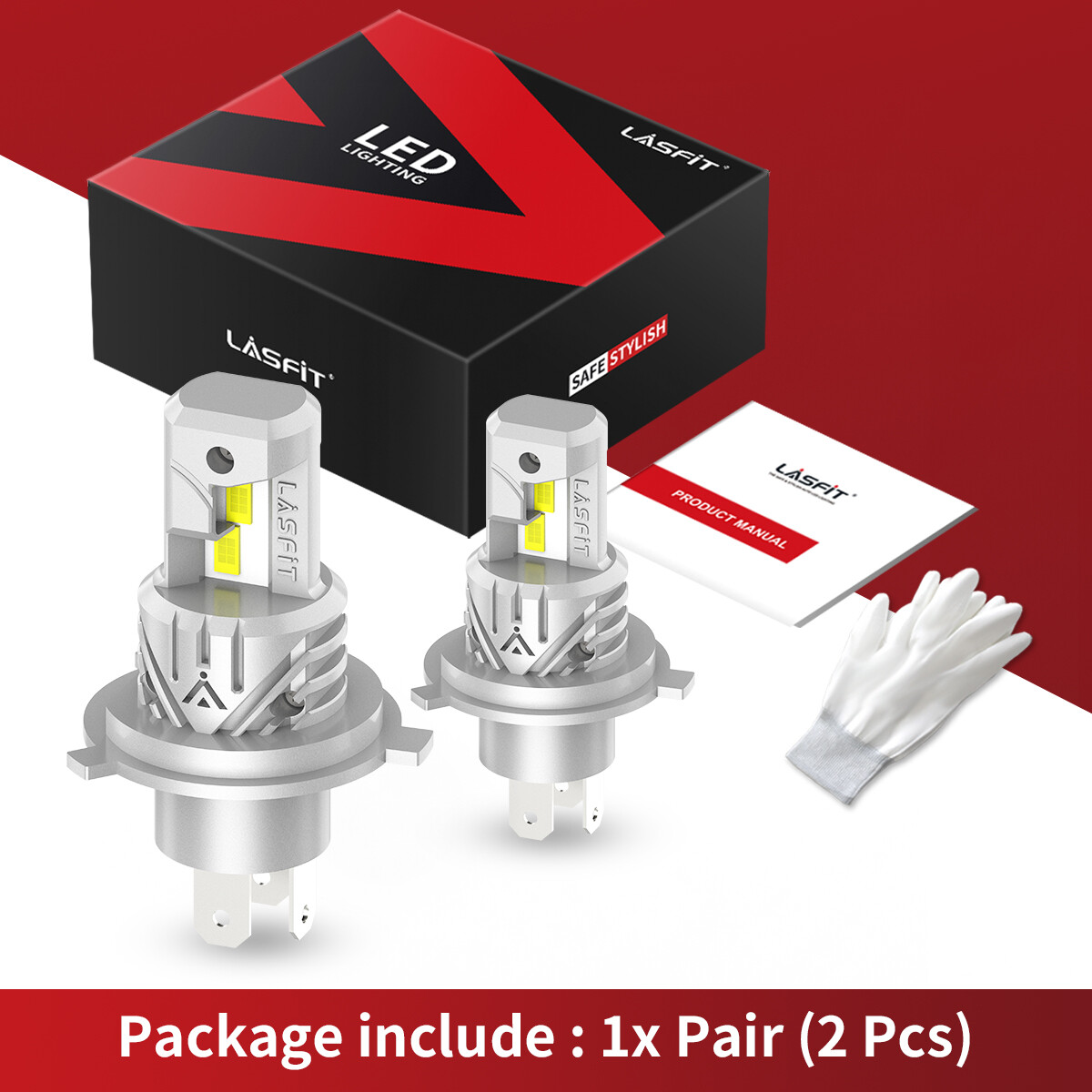 LASFIT LED Headlight Bulb H4 9003 for Honda CR-V CRV 2007-2014 Hi/Lo Beam White