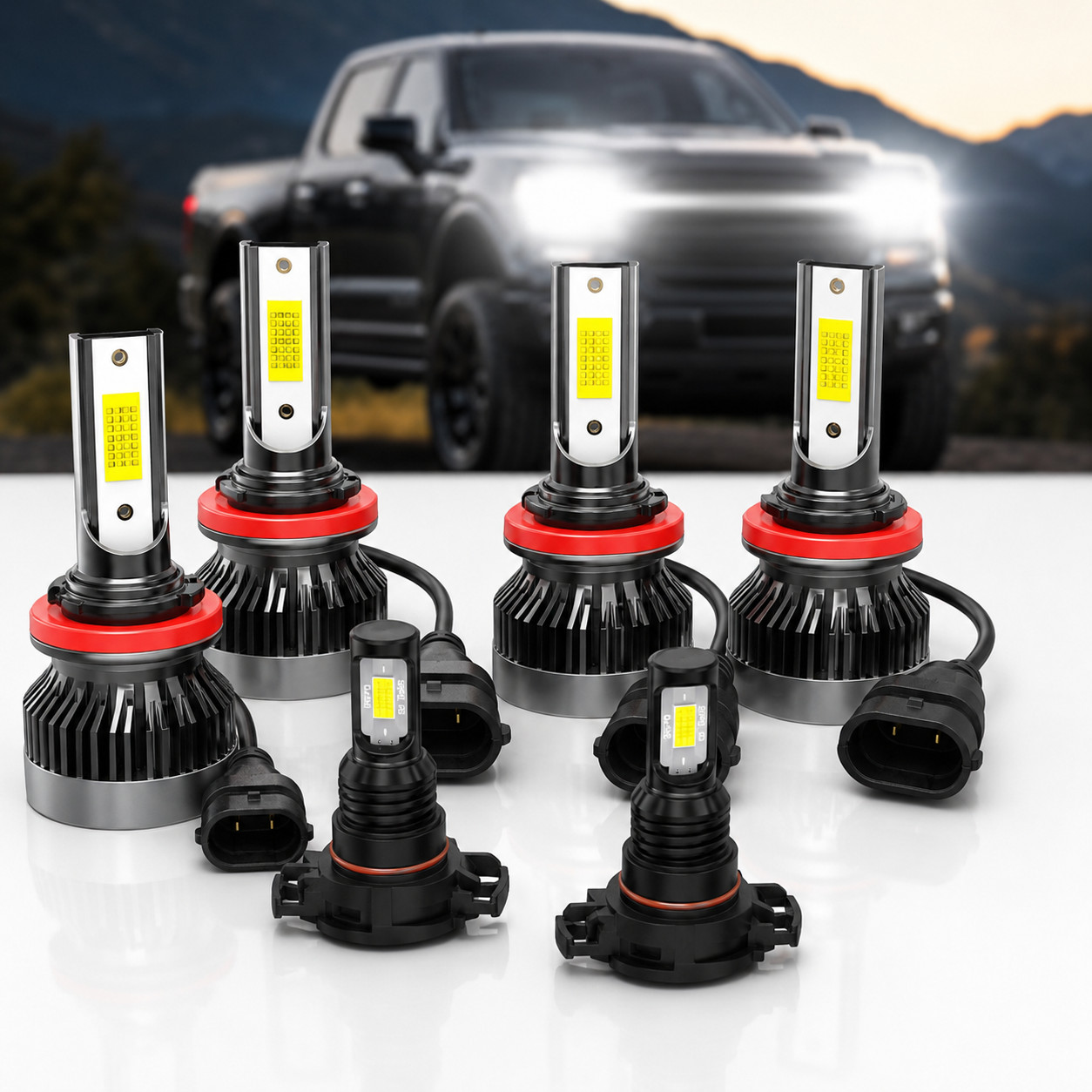 9005 H11 5202 LED Headlight Fog Light Bulbs Combo For Chevy Silverado 07-15 6x