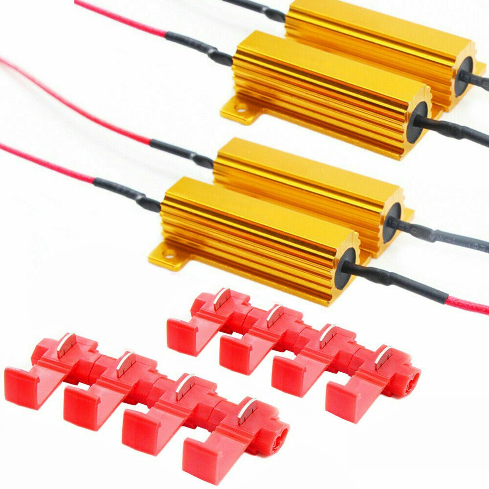2pcs Load Resistor 50W 6RJ 6ohm LED Decoder FIX Hyper Flash Turn Signal Blinker