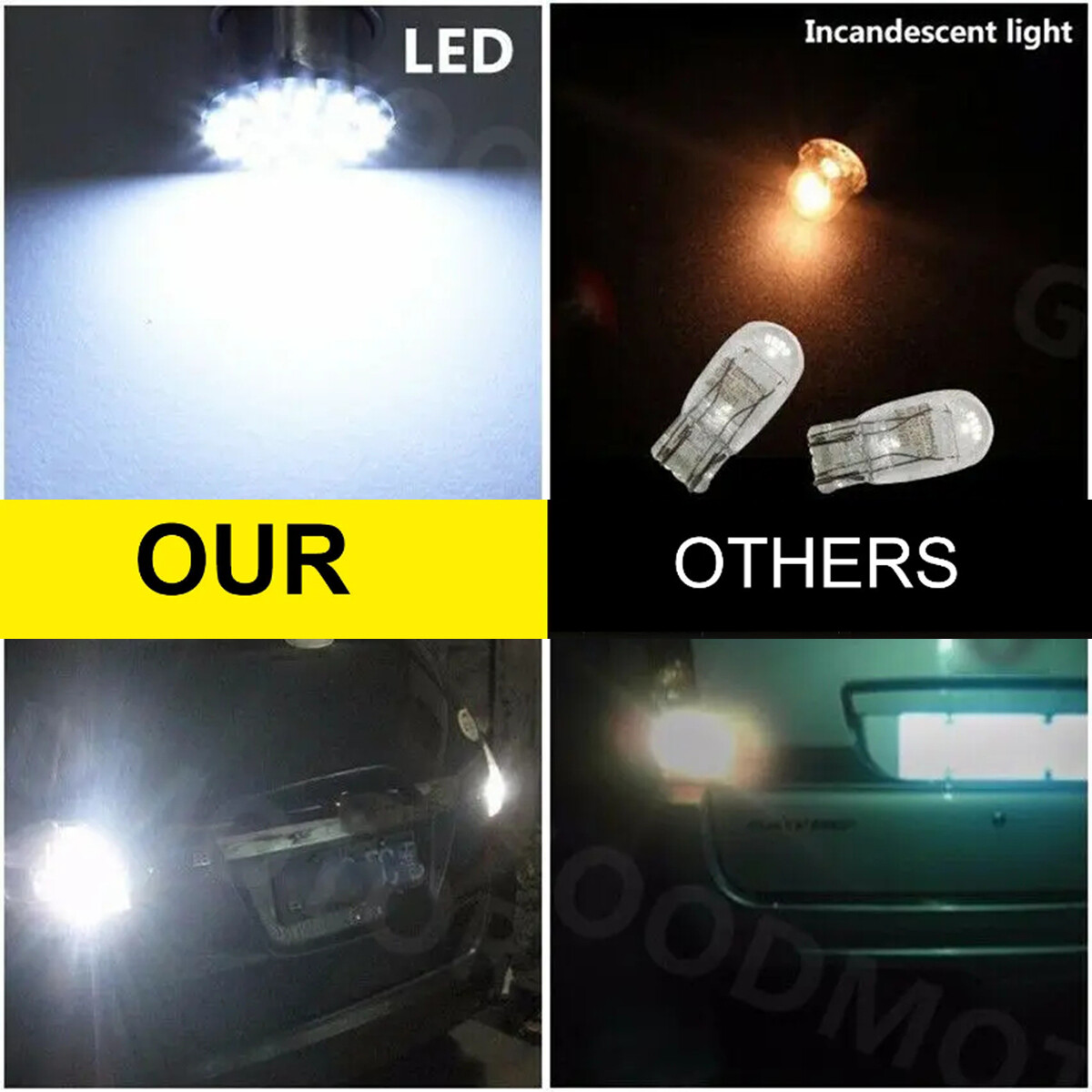 10Pcs 1157 BA15D Car LED Bulb 1206 22SMD Light Brake/Turn/Tail/Revese Lamp White
