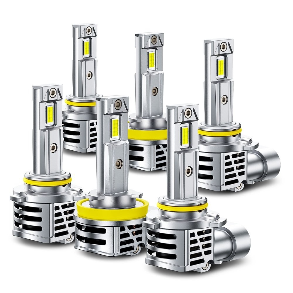 6-60X AUXITO Combo White 6500K LED Headlight Kit 9005 9006 H11 Bulbs High Low EK