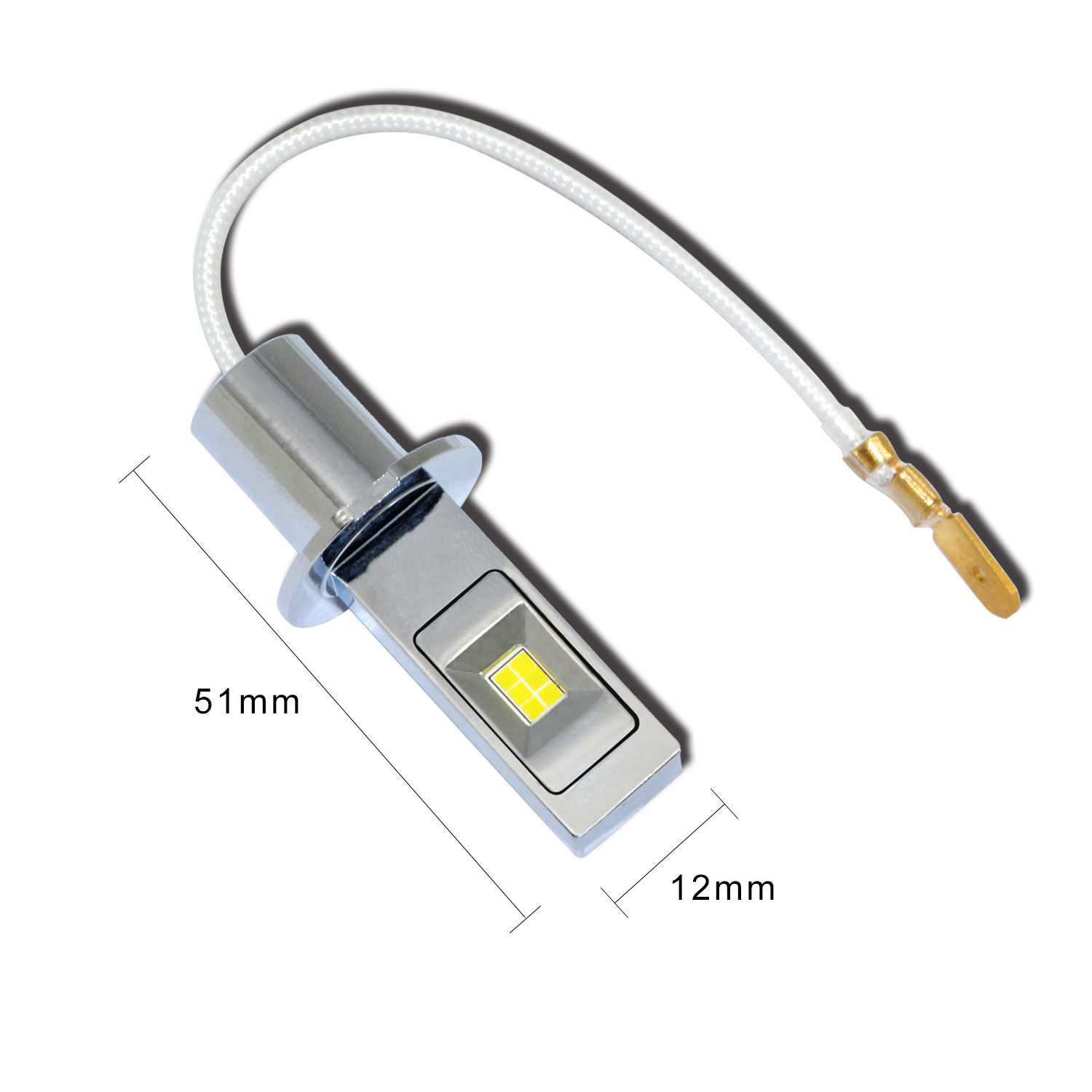 Alla Lighting H3 LED Fog Light Bulb Driving Lamp Direct 6000K Xenon Replacement