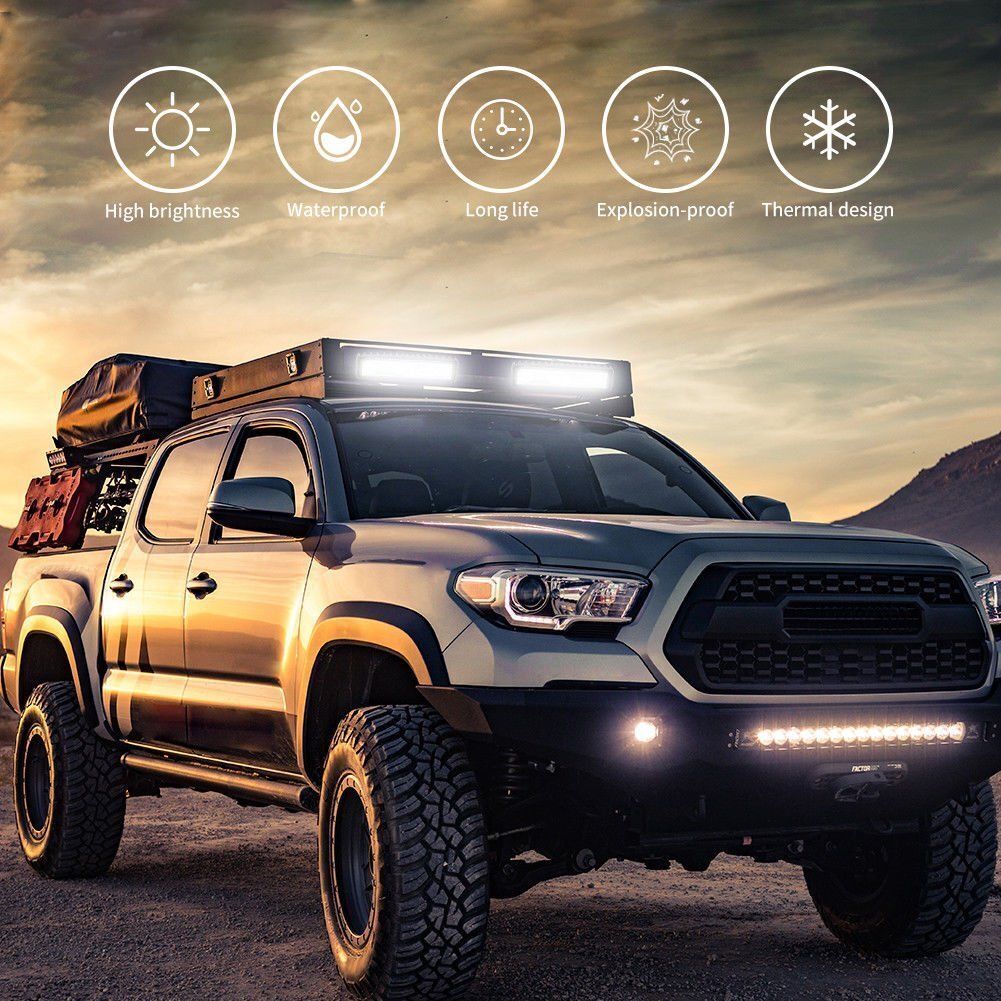 2x 6inch 48W LED Work Light Bar Spot Pods Fog Lamp Offroad SUV ATV Driving Truck