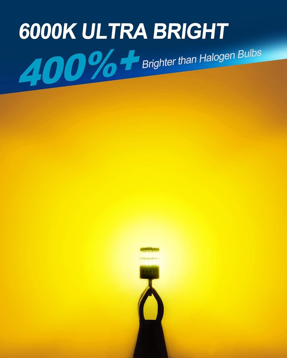 High Brightness Amber 194 LED Replacement Bulbs – 2 Pack, 50000 Hours Life