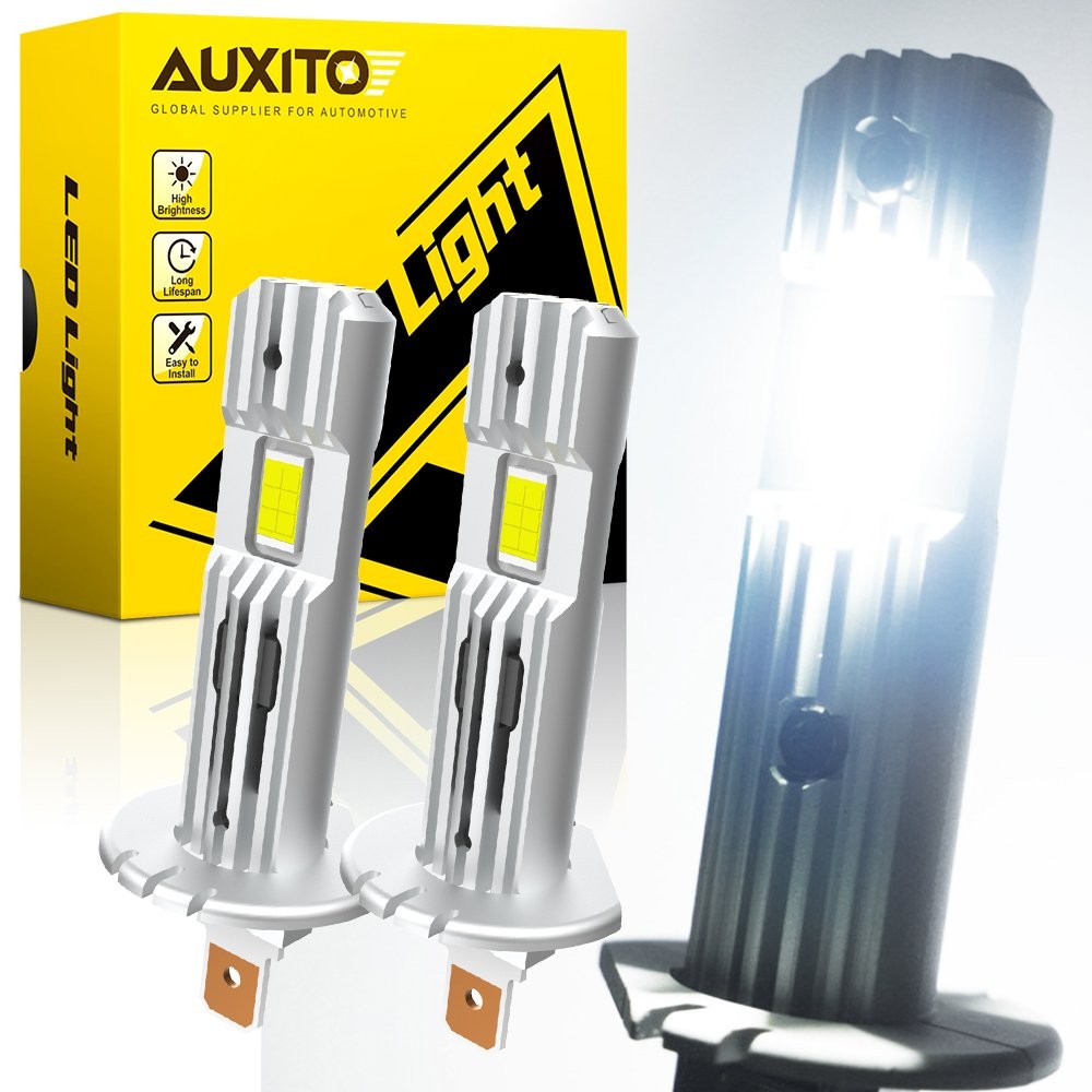 AUXITO H1 LED Headlight Bulb High Low Beam 6500K Super White 10000LM White SL