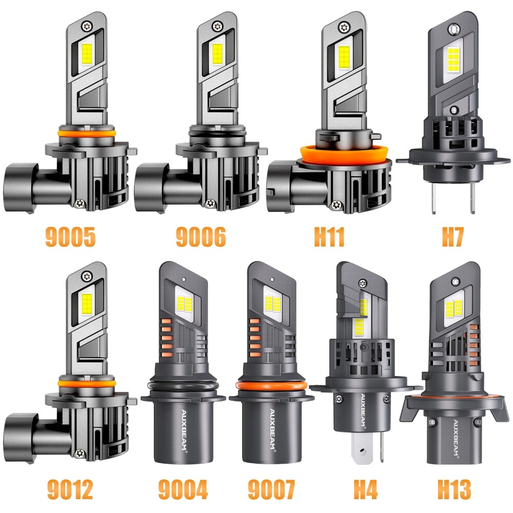 AUXBEAM 9004 9005 9006 9007 9012 H4 H7 H11 H13 LED Headlight Bulbs 70W 25000LM
