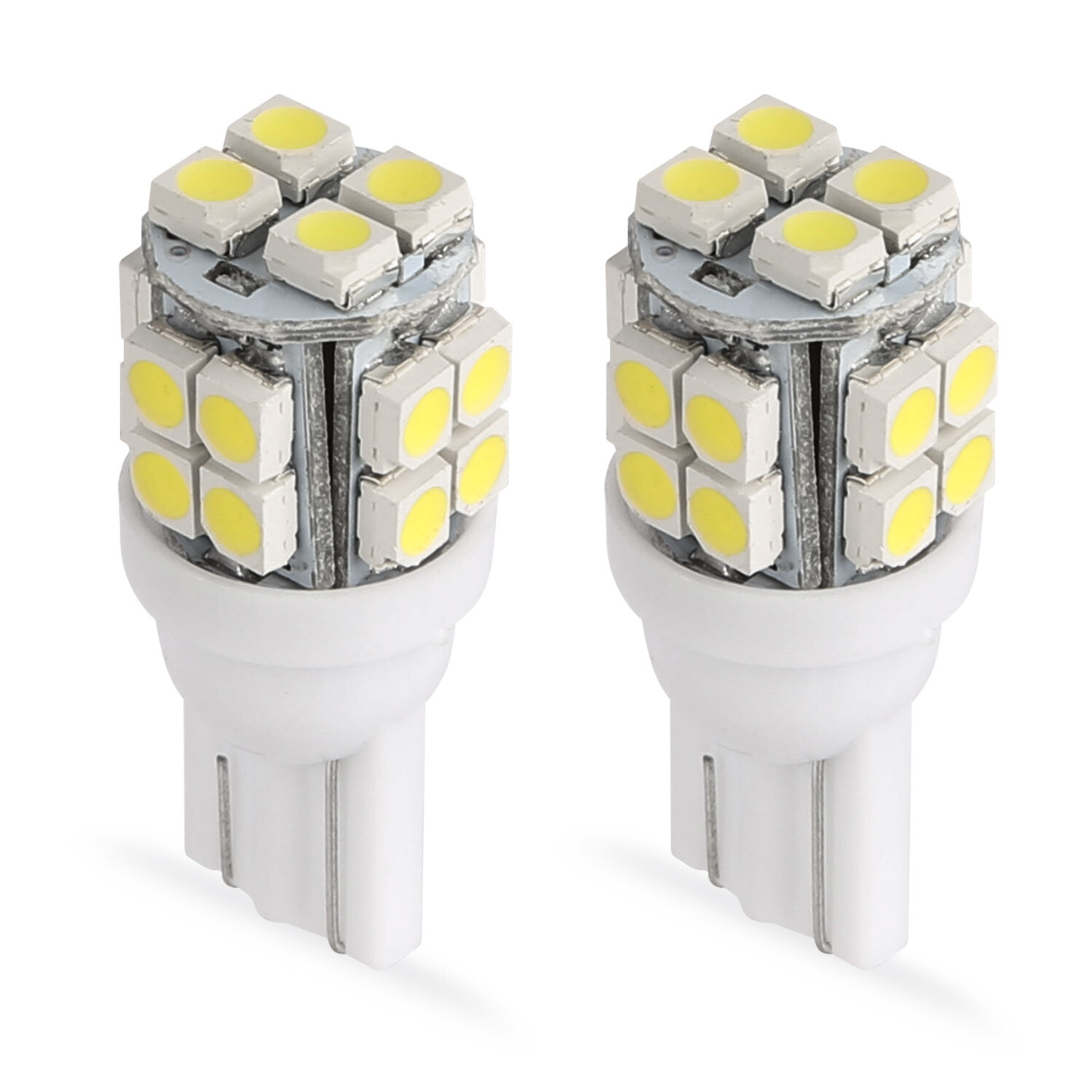 10Pcs T10 LED Light Bulb Wedge Base Interior Dome Map License LED Lights 6000K