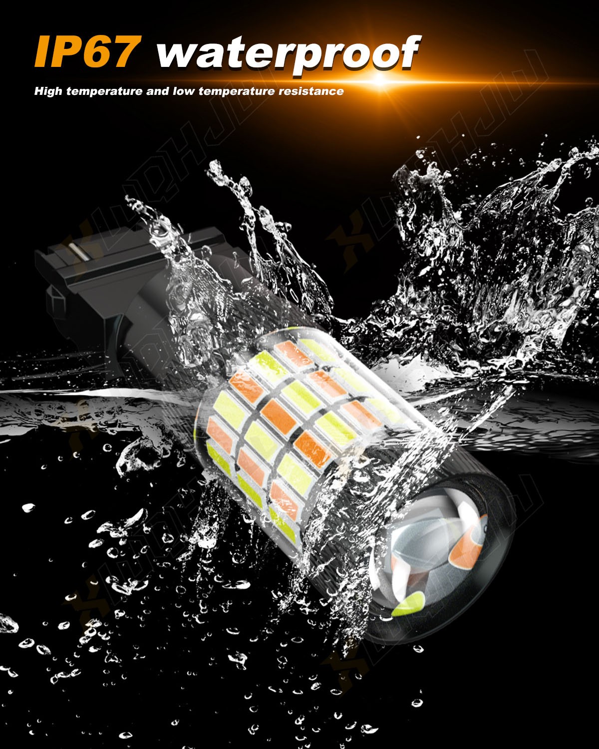 2pcs 3157 LED Amber Yellow Turn Signal Light Bulb for Chrysler 300 2005-2010