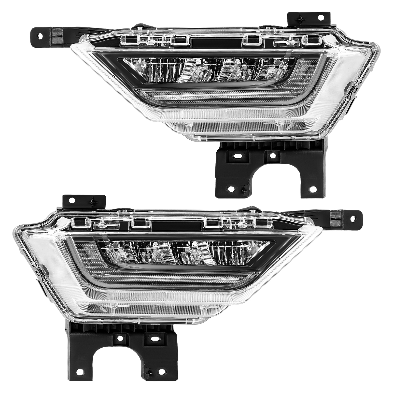 Pair LED White DRL Fog Light W/Turn Signal For Ford F150 F-150 XL 2021 2022 2023