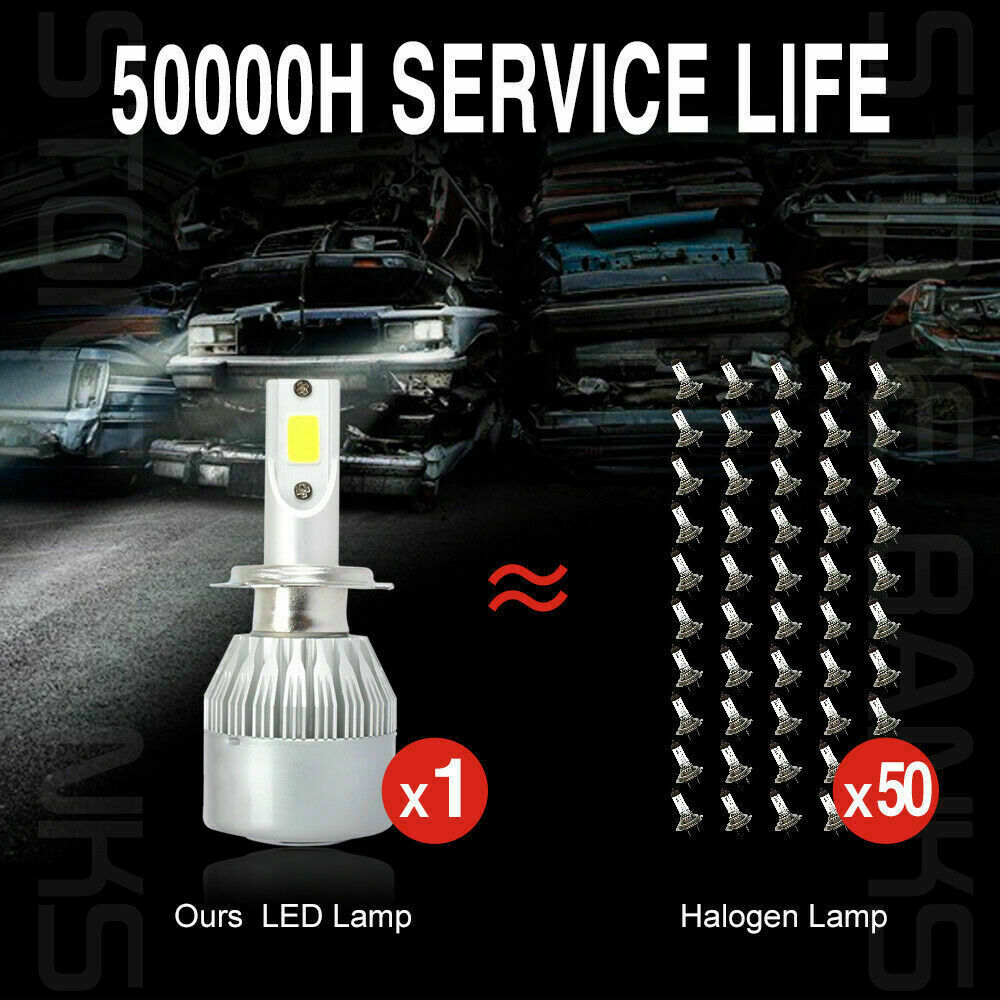 9005+9006 Combo LED Headlight Kit High Low Beam Kit HB3 HB4 6000K 720W 4 Bulbs