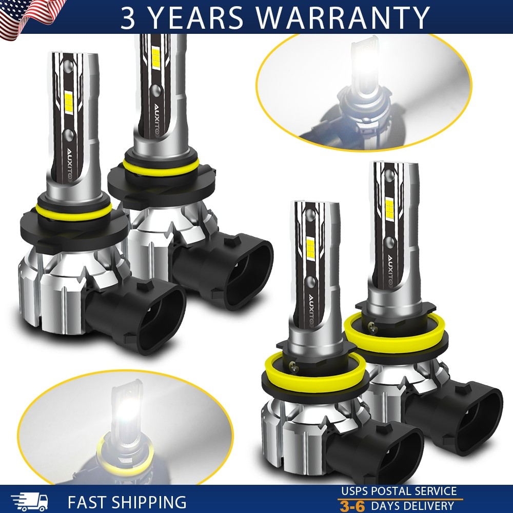 Combo 9005+H11 LED Headlight Super Bulbs Bright Kit White 720000LM High/Low Beam