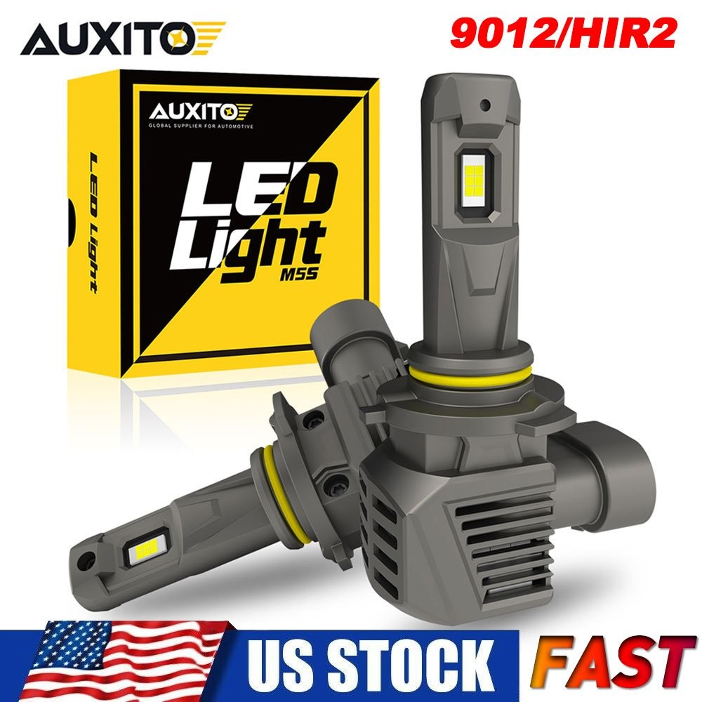 AUXITO 9012 LED Headlight Kit High Low Beam Bulbs Bright White Wireless CANbus Y